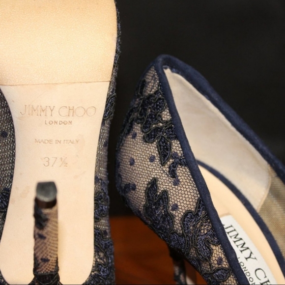 Jimmy Choo blue lace pumps - Picture 5 of 7